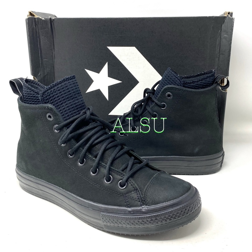 Converse Ctas Waterproof Boot High Suede Black Womenen's Size 7 Sneakers 162409C - Picture 6 of 8